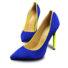 High quality 2014 NEW spring shoes super high heel single shoes sexy shoes women shoes fashion snakeskin  genuine leather shoes