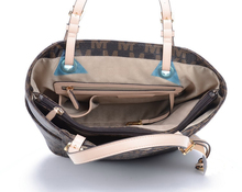 New Fashion Exterior Open Slots Jet Set Logo Print PVC Tote Women Handbag