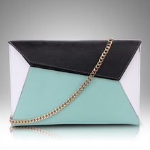 Jun Ji-hyun from the stars the same paragraph you spell color envelope clutch bag Korean personality serpentine chain bag female