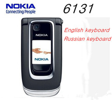 6131 Unlocked Original Nokia 6131  Refurbished mobile phone have Russian keyboard and English keyboard free shipping