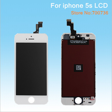 mobile phone lcds LCD for iphone 5s display digitizer assembly touch screen with frame replacement Free