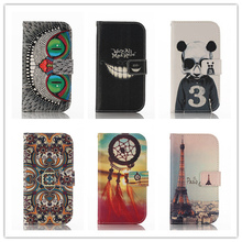 Luxury Painting Leather Pu Case for Samsung Galaxy S3 SIII I9300 stand wallet cases S 3 III back cover free shipping wholesales