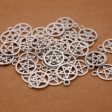 Supernatural Pentagram charms Antique Tibetan Silver Tone for making floating charms bracelet necklace charms