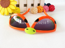 2015 Time limited Special Offer Freeshipping Children Fashion Cartoon Style Folding Baby Beetle Kids Sunglasses Child