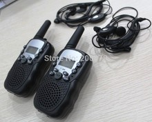 2014 New radio walkie talkie pair T388 PMR/FRS VOX hand-free portable radios+99 private code w/ led flashlight +earphones