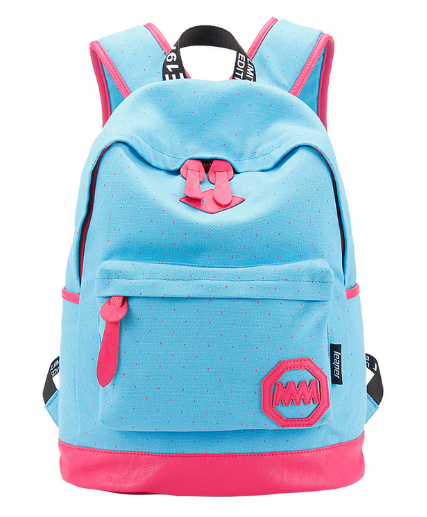 2015 New Fashion Canvas Backpack European Candy Colors Dots kids Backpack cute Elegant women Backpack school