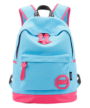 New fashion canvas women backpack,European candy colors dots printing backpack,Cute Elegant children backpack free shipping