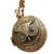 Antique Bronze Blue Eye Owl Locket Retro Long Necklace Pendant