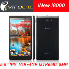 iNew i8000 Quad Core Smartphone 5.5 Inch IPS Screen MTK6582 1.3GHz Android 4.2 OS 1GB 4GB 3G WCDMA GPS wifi Cellphone