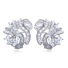 2015 Limited New Snake Flower Earrings18k Plated with Top Quality of Cubic Zircon Allery Free Propose