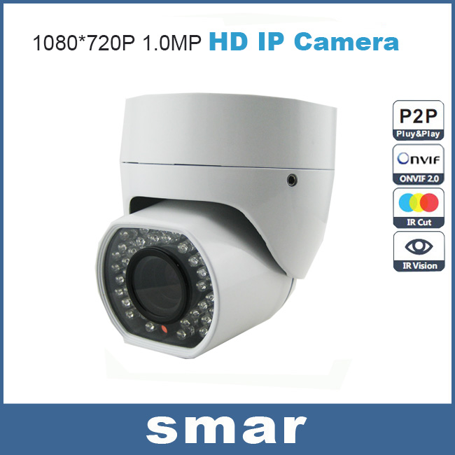 New Smar ONVIF 1280 720P HD Dome IP Camera 2 8 12mm 2 Megapixel Lens IR