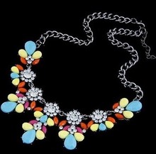 SALE 2014 New Pop 11 Colors Good Quality Fashion Western Statement Elegant Rinestones Choker Necklace jewelry