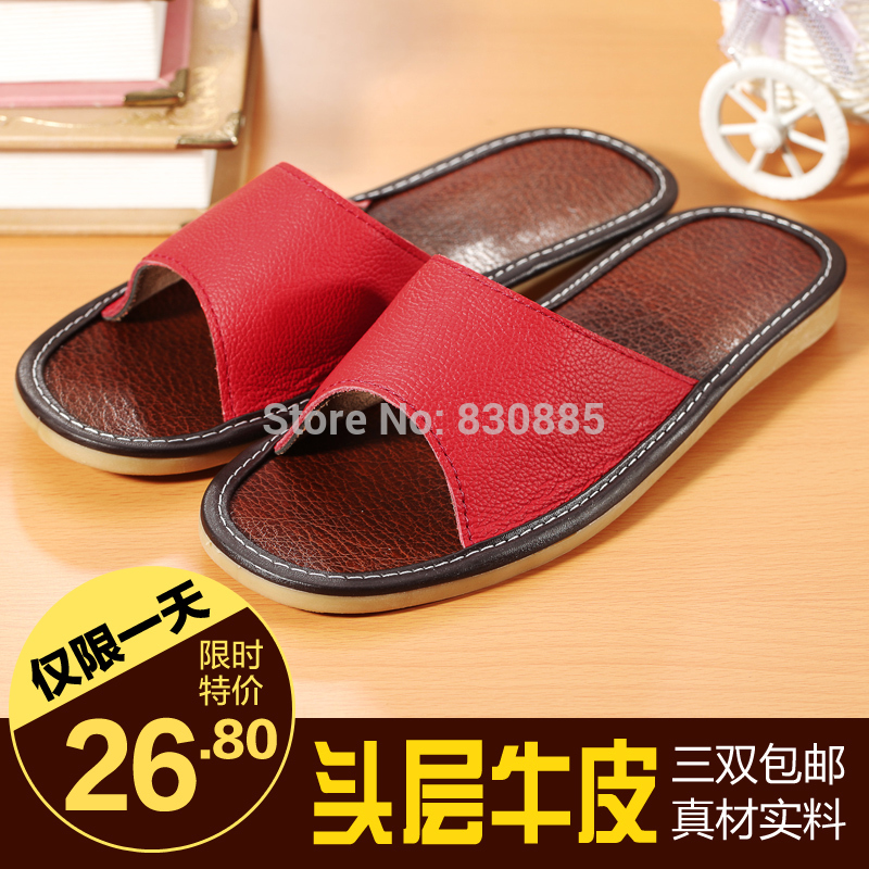 2014 Hot Sale Sale Sapatos Femininos Women Shoes Shoes Women Cowhide Genuine Slippers At Home Summer