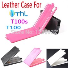 New Protective PU Leather Flip Case Cover for THL T100 T100S Smartphone 3-Color Leather Case Phone Cases Black White Pink
