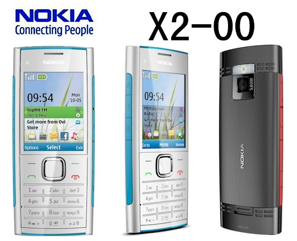 X2 Original Nokia X2 00 Bluetooth FM JAVA 5MP Unlocked Mobile Phone Free Shipping