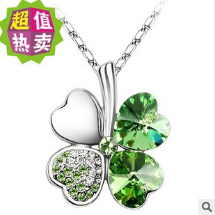 New Brand Necklace Fashion Jewelry Clover Necklace Statement Necklace Women Choker Crystal Necklaces Pendants 2207