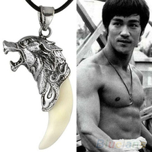 Hot Fashion Trendy Brave Man Wolf Tooth Necklace Titanium Steel Domineering Pendant Jewelry 1NWN