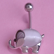 Cute Elephant Gold Body Jewelry Piercing Navel Belly Button Rings Percing Pircing Belly Ring Ouro Bijoux