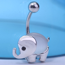 Cute Elephant Gold Body Jewelry Piercing Navel Belly Button Rings Percing Pircing Belly Ring Ouro Bijoux