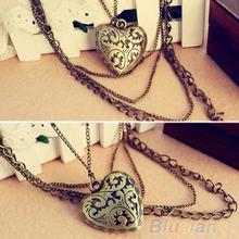 2014 Women New Jewelry Fashion Heart Pattern Retro Long Pendant Sweater Chain Necklace pendants 1O5O