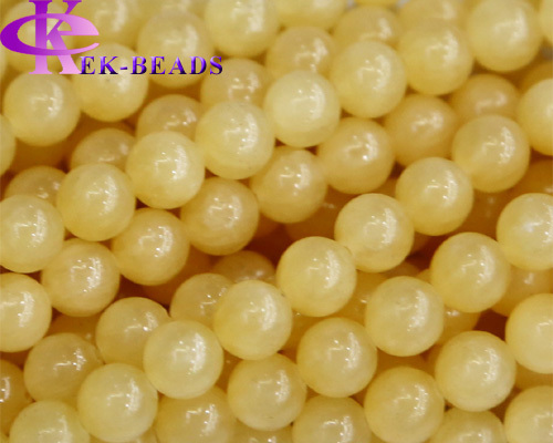 Wholesale Natural Genuine Yellow Honey Jade Round Loose Stone Beads 3 18mm FitJewelry DIY Necklaces or