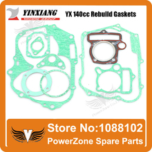 YinXiang YX 140cc Rebuild Gasket Fit To KAYO IRBIS GPX PIT PRO Dirt Bike Pit Bike Engine  Free Shpping