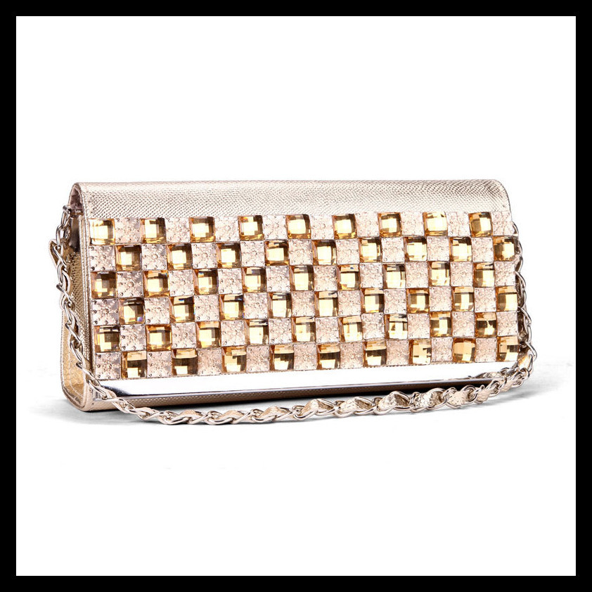 Golden chain set auger fashion ladies clutch evening bags and clutches women shoulder bag desigual luxury