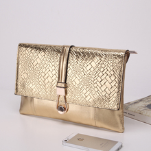 The new 2014 women’s evening bags women fashion chain simple classic messenger bag  plaid single lady shoulder bag Free shipping