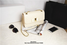2014 direct selling genuine leather ferra bag luxury brand designer women shoulder with metal chain messenger