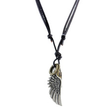 New Hot Vintage Jewelry Antique Silver Feather Necklaces pendants 2014 Bohemian Statement Leather Necklace for men,3 colors