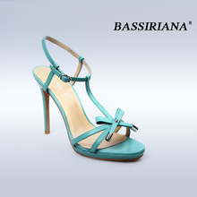 BASSIRIANA the new summer Australian leather stiletto sandals genuine leather high heel sandals free shipping to