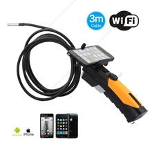 Free Shipping!8.5mm 3M HD 720P Wifi Inspection Endoscope Borescope Tube video Camera for IOS android smart phone