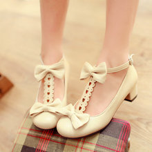 New 2014 The  low-heeled comfortable sweet pastoral style women pumps women shoes  Big US size 4-14