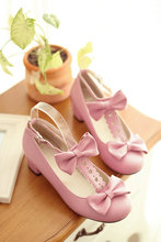 New 2014 The low heeled comfortable sweet pastoral style women pumps women shoes Big US size
