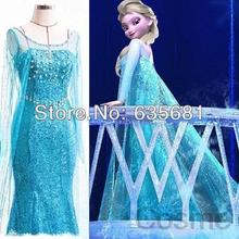 Wholesale 2014 new Frozen queen dress girl women ladies Elsa costume dresses movie cosplay princess for children kid...