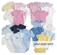 Retail 0 2yrs 5pcs pack short Sleeved Baby Infant cartoon bodysuits for boys girls jumpsuits Clothing