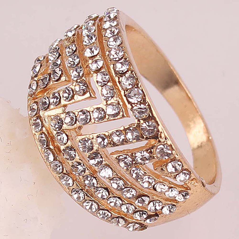 2014 Trendy Jewelry Austrian Crystal 18K Rose Gold Plated Chic Ring Jewelry For Women Men Free