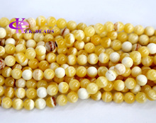 Wholesale Natural Genuine Yellow Honey Jade Round Loose Stone Beads 3 18mm Fit Jewelry DIY Necklaces