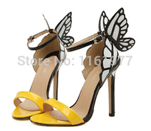 Valentin Shoes For Women Butterfly High Heels PU Stileto Neon Nude Pump Butterfly Shoes Stiletto Pigalle