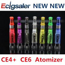 1Pcs lot CE4 CE4S eGo CE6 Transparent mouth Atomizer Mixed Color Clearomizer with Replaceable Core for