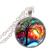 New 2014 Fashion Tree of Life Pendant, Glass Tree Necklaces & Pendants for women & men Tree of Life Jewelry wholesale