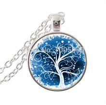 hot sale tree necklace life classic jewelry lady gifts plant picture sliver platedv long chain pendants