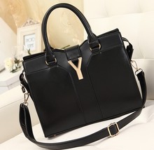 New 2014 Women Messenger Bag Solid Shoulder Bag Women European And American Style Leather Handbags Free