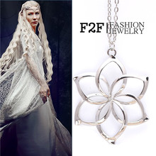 Hobbit necklace unexpected journey Official surrounding Galadriel Flower Necklace F2M014-1