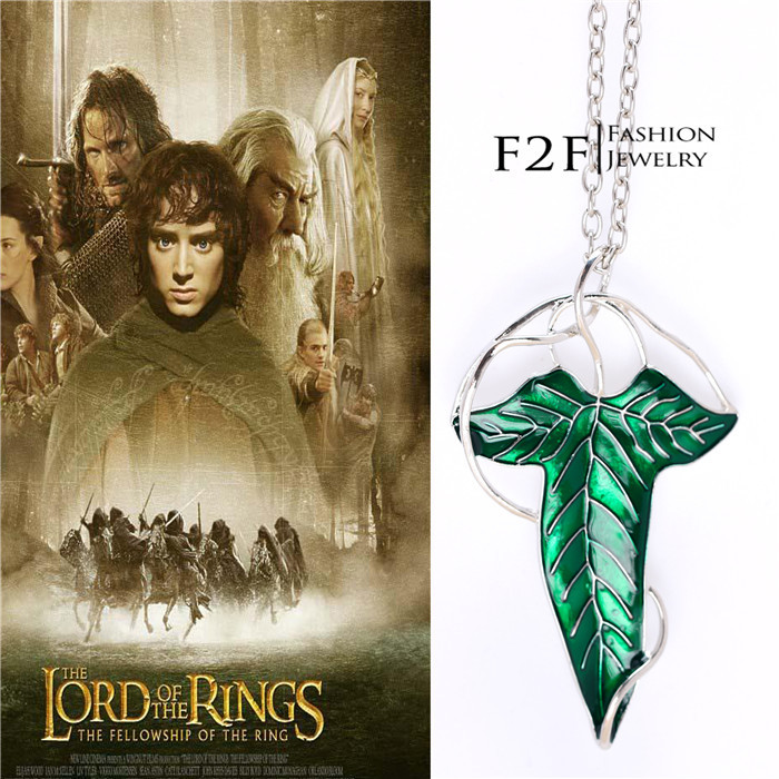 lord of the rings elven leaf With chains Fan Gift Movies Jewelry