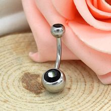 2014 Hot Selling Multicolor 316L Surgical Steel Crystal Rhinestone Navel Piercing Belly Button Bar Ring Body
