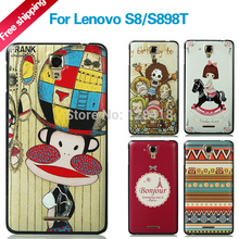 Special design black edge case for Lenovo S8/s898t 3D mobile phone case plastic ultra-thin scrub painted hard protective cover