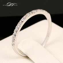 Love Cute Micro Pave CZ Diamond Wedding/Engagement Finger Rings White Gold Plated Fashion Brand Crystal Jewelry For Women DFR133