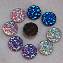 100PCS 16MM Newest AB Color Crystal Acrylic Round flatback Rhinestones Stone Beads Scrapbooking crafts Jewelry Accessories ZZ32