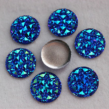 100PCS 16MM Newest AB Color Crystal Acrylic Round flatback Rhinestones Stone Beads Scrapbooking crafts Jewelry Accessories